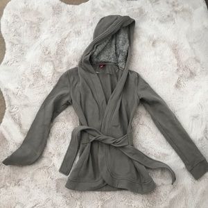 Merona Brown Faux Fur Belted Sweatshirt